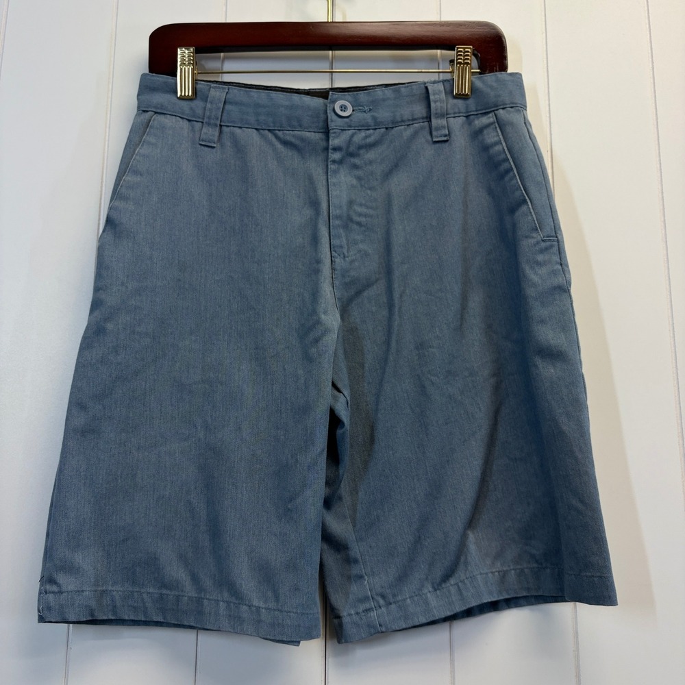 Burnside Surf Chino Walk Shorts Boys Size 18 Blue Summer Skater Vacation Casual